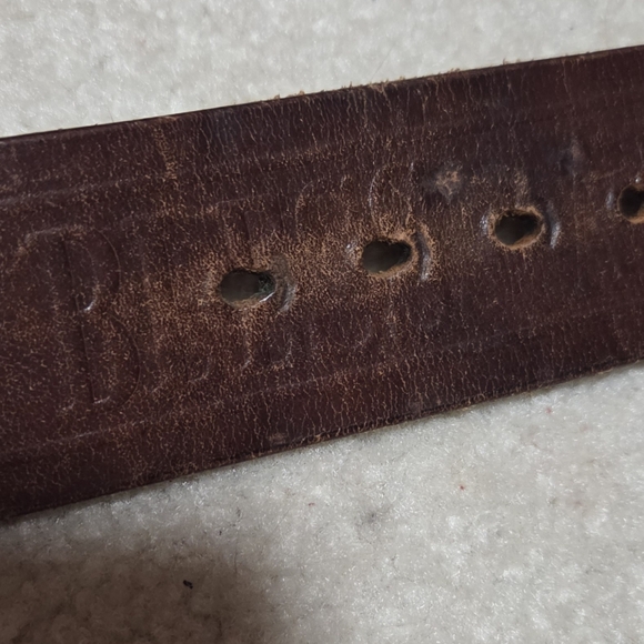 Vintage God Bless America Brown Leather Belt with Eagle Buckle - Picture 6 of 12